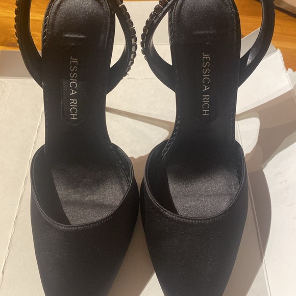 New without tag Black satin Jessica Rich heels - Picture 5 of 6